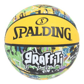 スポルディング（SPALDING）（キッズ）バスケットボール 5号球 ジュニア グラフィティグリーンxイエロー ラバー 84-518J