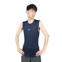 ナイキ（NIKE）（メンズ）タンクトップ 速乾 ネイビー ドライフィット ノースリーブ フィットネストップ FB7915-451
