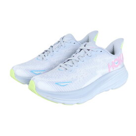 ホカ（HOKA）（レディース）ランニングシューズ クリフトン9 ワイド グレー 1132211-GLLS スニーカー ジョグ クッション性 ウォーキング