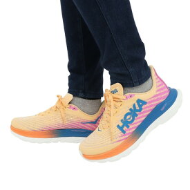 ホカ（HOKA）（レディース）ランニングシューズ マッハ 5 MACH 5 オレンジ ピンク 1127894-ICYC スニーカー トレーニング レース 厚底 軽量