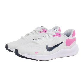 ナイキ（NIKE）（キッズ）ジュニア スポーツ シューズ レボリューション7GS ホワイト ピンク FB7689-103 スニーカー クッション性 学校 部活 登校 通学 運動