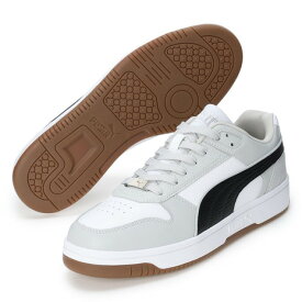 【10％OFFクーポン対象！5/21まで】プーマ（PUMA）（メンズ、レディース）スニーカー スポーツシューズ リバウンド ジョイ ロウ ワイド ホワイト グレー 39843011 カジュアルシューズ