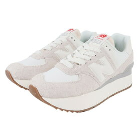 ニューバランス（new balance）（レディース）スニーカー 574+ WL574ZQDB WL574 ZQD B 厚底 グレー ベージュ