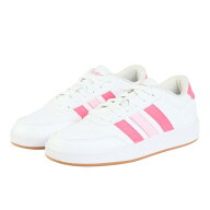 アディダス（adidas）（キッズ）スニーカー スポーツシューズ ブレイクネット 3.0 ホワイト ピンク NNU94…