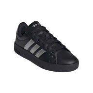アディダス（adidas）（キッズ）ジュニアスニーカー ボーイズ スポーツシューズ グランドコート3.0 ブラ…