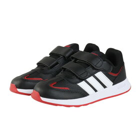 アディダス（adidas）（キッズ）ジュニアスニーカー スポーツシューズ テンソー スイッチ キッズ ブラック ホワイト NMO14-JH8653 カジュアルシューズ