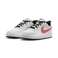 ナイキ（NIKE）（キッズ）ジュニアスニーカー スポーツシューズ コート ボロー ロー ウィン GS ホワイト …