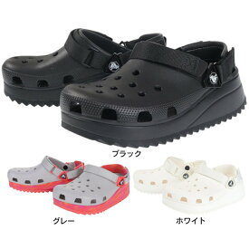 クロックス（crocs）（メンズ、レディース）スポーツサンダル クラシック ハイカー クロッグ ブラック 206772 シャワサン レジャー 軽量 厚底