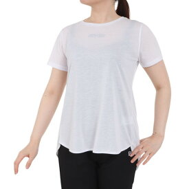 ニューエラ（NEW ERA）（レディース）tシャツ 半袖 パフォーマンスアパレル バックスリット 吸汗速乾 ホワイト 白 ヨガ フィットネスウェア 14121930