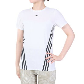 アディダス（adidas）（レディース）トレイン アイコンズ スリーストライプス 半袖Tシャツ CA028-HI1275