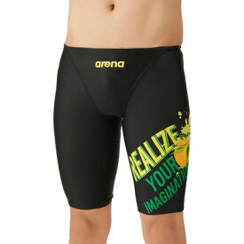 アリーナ（ARENA）（メンズ）競泳水着 メンズ 水泳 レーシングスパッツ ハーフレッグ WA承認 AS4FRC55M BKYL