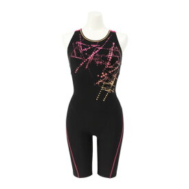スピード（SPEEDO）（レディース）フィットネス水着 レディース 水泳 ルースンニースキン 黒×ピンク S-LLサイズ SFW12592Z KP 撥水 UVカット
