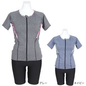フットマーク（FOOTMARK）（レディース）フィットネス水着 レディース 水泳 24 袖付セパレーツ 0242702 S-5L