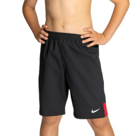 ナイキ（NIKE）（キッズ）スクール水着 ジュニア 男子 水泳 ボレーショーツ 赤 130-170センチ 1991104-005 ウエスト調整可 部活 学校 小学生 競技 競泳 男子