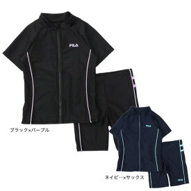 フィラ（FILA）（キッズ）スクール水着 ジュニア 女子 水泳 捲れ防止付き ラッシュスクール 130-170サイズ 116979 セパレート 半袖