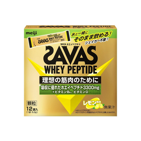 ザバス（SAVAS）（メンズ、レディース）パワーペプチド顆粒 レモン風味 約5.2g×12袋入 2631257