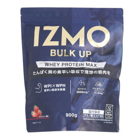イズモ（IZMO）（メンズ、レディース）IZMO BULKUP 900 ホエイ プロテイン MAX ストロベリー風味 900g 約28食入