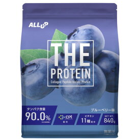 ALL UP（ALL UP）（メンズ、レディース）プロテイン THEPROTEIN ブルーベリー味 840g 約30食入 GWM52TK010 乳糖未配合 高たんぱく
