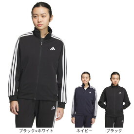 アディダス（adidas）（レディース）スリーストライプス ルーズフィット ダブルニット トラックトップ JVP35