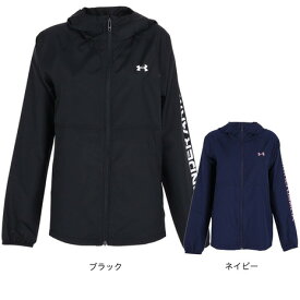 アンダーアーマー（UNDER ARMOUR）（レディース）フード付き 撥水 UAワードマーク ウーブン フルジップ ジャケット 1378322