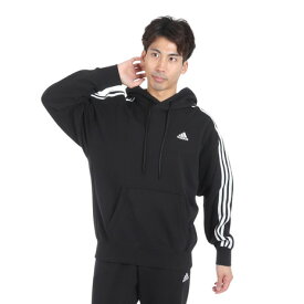 アディダス（adidas）（メンズ）エッセンシャルズ プラス スリーストライプス フレンチテリー プルオーバーパーカー KWF08-JF3976