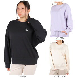 アディダス（adidas）（レディース）エッセンシャルズ プラス スモールロゴ クルーネックスウェットシャツ KVF81-JF1403/JF1404/JF1405