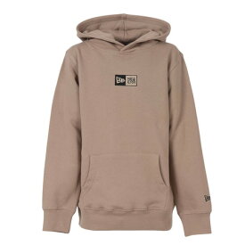 ニューエラ（NEW ERA）（キッズ）ユース 裏毛 スウェット プルオーバーフーディー Box Logo ミルクティー 14325129