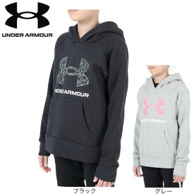 アンダーアーマー（UNDER ARMOUR）（キッズ）ジュニア ライバルフリース ビックロゴプリント フィル フーディー 1381678