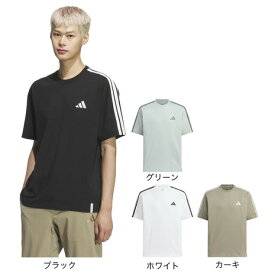 アディダス（adidas）（メンズ）エッセンシャルズ プラス ルーズフィット スリーストライプス シングルジャージー半袖Tシャツ U4243