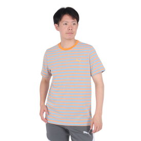 プーマ（PUMA）（メンズ）サマーパック ストライプ 半袖Tシャツ 680681 22 BEG