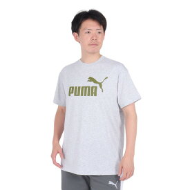 プーマ（PUMA）（メンズ）ESS+ MX NO1 ロゴ リラックス 半袖 Tシャツ 680695 04 LGRY