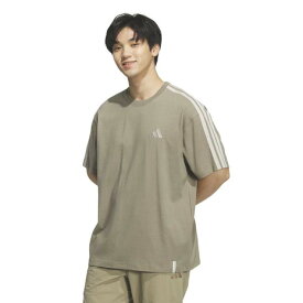 アディダス（adidas）（メンズ）エッセンシャルズ プラス ルーズフィット スリーストライプス シングルジャージー半袖Tシャツ U4243-KF3740