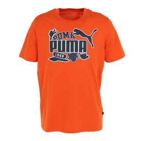 プーマ（PUMA）（メンズ）半袖Tシャツ メンズ グラフィック 675649 23 ORG オレンジ