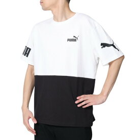 プーマ（PUMA）（メンズ）半袖Tシャツ メンズ POWER カラーブロック 674926 02 WHT