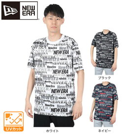ニューエラ（NEW ERA）（メンズ、レディース、キッズ）半袖 テックTシャツ Text All Over 14121962/14121963/14121964