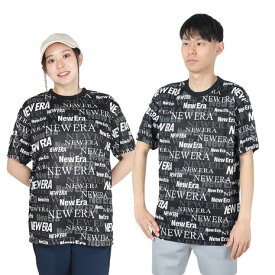 ニューエラ（NEW ERA）（メンズ、レディース、キッズ）半袖 テックTシャツ Text All Over 14121964
