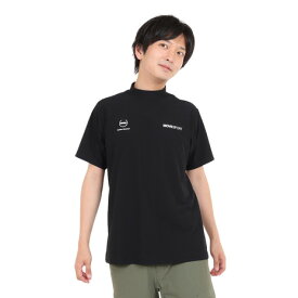 デサント（DESCENTE）（メンズ）Tシャツ 半袖 メンズ 黒 鹿の子モックネック UVカット DX-C2500XB BK