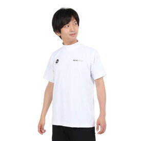 デサント（DESCENTE）（メンズ）半袖Tシャツ メンズ 白 鹿の子モックネック UVカット DX-C2500XB WH