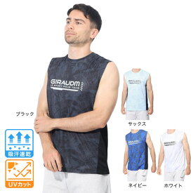 ジローム（GIRAUDM）（メンズ）ドライプラスクール シャインブロック メッシュ ノースリーブTシャツ CT4S0019-TR863-GRSD