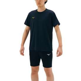 ミズノ（MIZUNO）（メンズ、レディース）Tシャツ 半袖 メンズ ナビドライ 32MA119090 カットソー 黒
