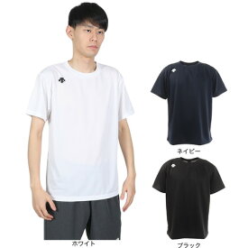 【5/10 24h限定 エントリー＆対象3店舗以上買い回りで最大P10倍！】デサント（DESCENTE）（メンズ） Tシャツ 半袖 メンズ 吸汗速乾 ワンポイントシンプル 白 ホワイト ハーフスリーブシャツ DMC-5801B