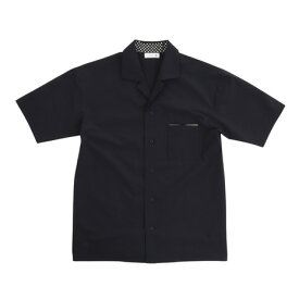 ルコックスポルティフ（lecoqsportif）（メンズ）半袖シャツ メンズ SOLOドライタッチ オープンシャツ QMMTJA65XB NV