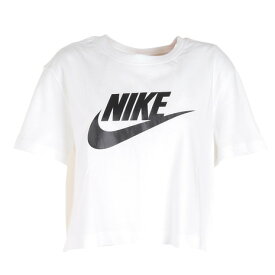 ナイキ（NIKE）（レディース）半袖Tシャツ レディース 白 クロップ フレンチテリー BV6176-100