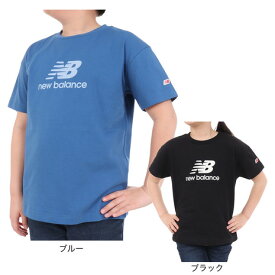 ニューバランス（new balance）（キッズ）ジュニア 吸水速乾 Stacked logo 半袖Tシャツ ABT45065