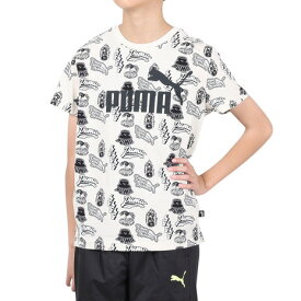 プーマ（PUMA）（キッズ）ジュニア ESS+ MID 90S AOP Tシャツ 681380 87 BEG