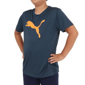 プーマ（PUMA）（キッズ）ボーイズ ACTIVE SPORTS ポリ キャット 半袖 Tシャツ 675826 16 NVY