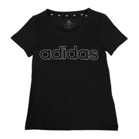 アディダス（adidas）（キッズ）Tシャツ tシャツ 半袖 ガールズ エッセンシャルズ 半袖Tシャツ 29243-GN4042 綿100% コットン ブラック 黒
