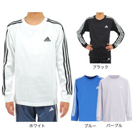 アディダス（adidas）（キッズ）ジュニア エッセンシャルズ プラス スリーストライプス 長袖Tシャツ KWF31