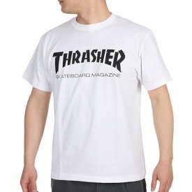 スラッシャー（THRASHER）（メンズ）Tシャツ メンズ 半袖 MAG LOGO TH8101WHT カットソー
