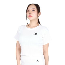 ディーシーシューズ（DC SHOES）（レディース）TELECO CROPPED ショートスリーブTシャツ 24SULST242303WHT